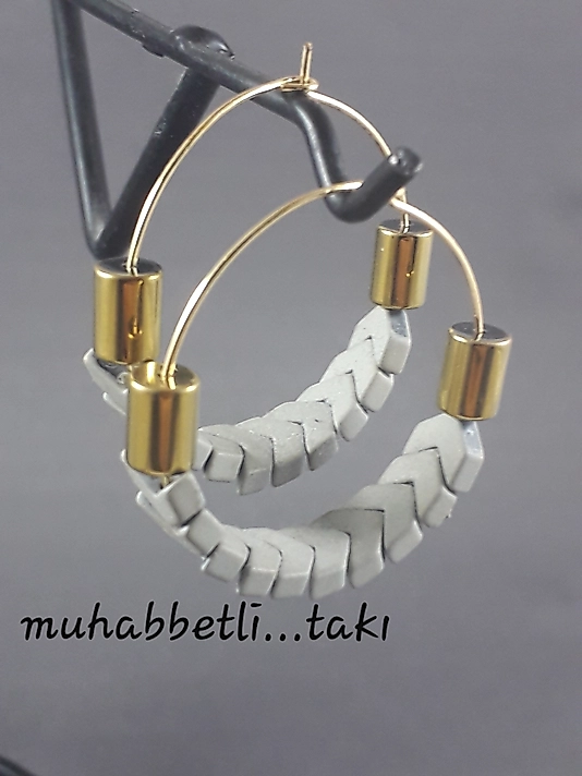 GRİ HEMATİT HALKA KÜPE